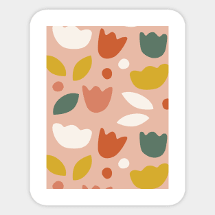 Blush Tulips Pattern Sticker